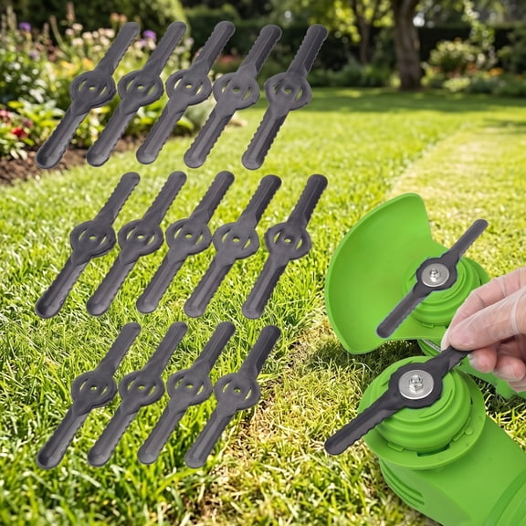 10Pcs Replacement Blades for String Trimmer, Easy Install Weed Wacker Cutter, Lawn Mower Accessories