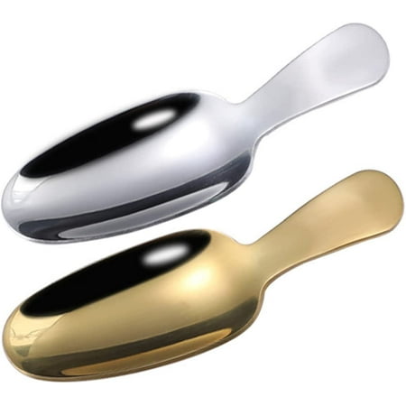 

DanceeMangoo 2pcs Stainless Steel Loose Leaf Tea Scoop 3.6-Inch Dessert Ice Cream Scoop