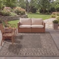 thumbnail image 3 of SAFAVIEH Courtyard Jolyon Bordered Indoor/Outdoor Area Rug, Black/Natural, 5'3" x 7'7", 3 of 10