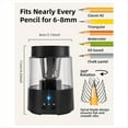 thumbnail image 3 of Electric Pencil Sharpener, Automatic Pencil Sharpeners Kids, Battery Rechargeable Pencil Sharpeners for Pencils Black, 3 of 8