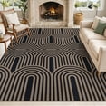thumbnail image 3 of LOKHOM 8'x10' Faux Jute Outdoor Rugs, Geometric Area Rug for Living Room, Washable Non Slip Indoor Outdoor Carpet for Patio Backyard Bedroom, Black Brown, 3 of 9