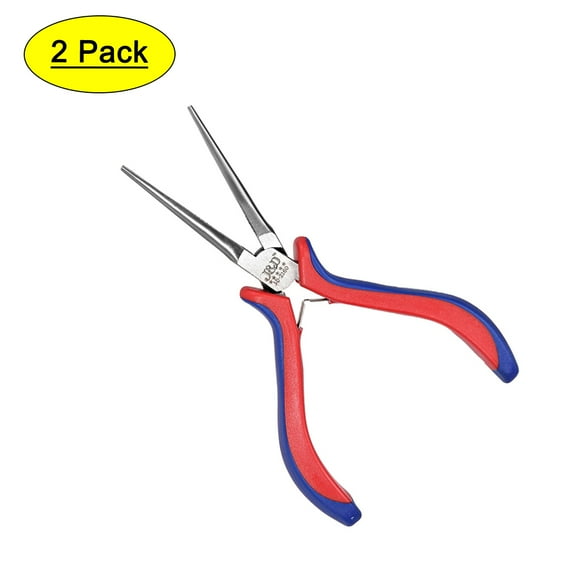 Unique Bargains Needle Nose Pliers 6-Inch Long Reach Long Nose Pliers Comfort Grips 2 Pcs