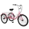 thumbnail image 3 of 24"/26'' Adult Tricycles for Women, Men with Big Basket, 7 Speed 3 Wheel Bikes for Adults, Low-Step Through Frame Tricycle for Adults Seniors, Stable and Safe, 3 of 10