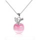 thumbnail image 1 of Apple Cat Eye Stone Pendant Women's Fashion Chain Necklace, 1 of 3