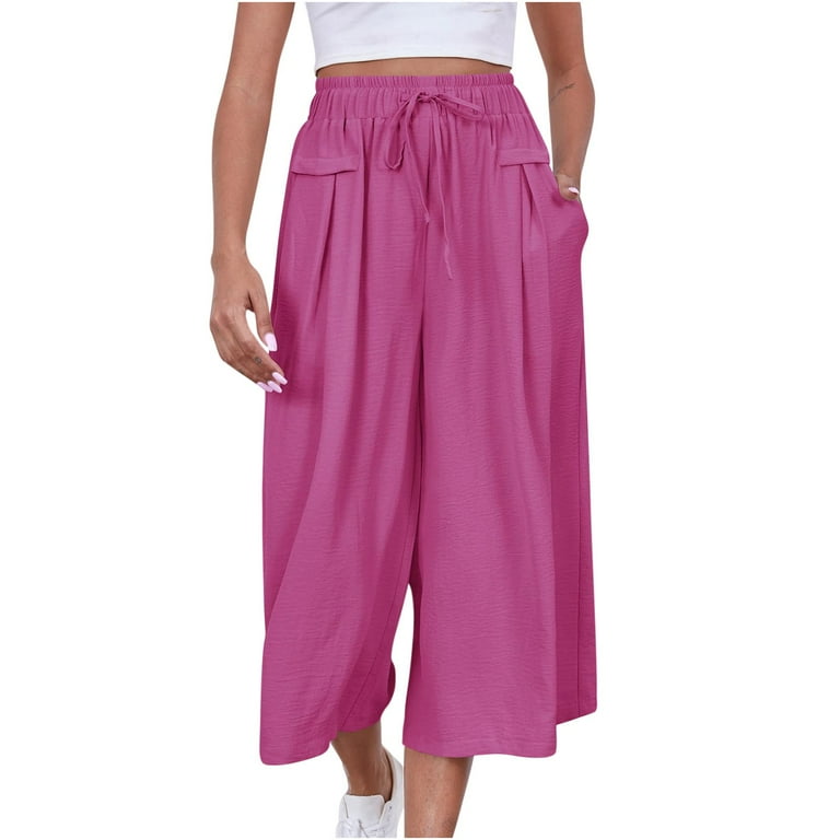 Hot Pink Washed Palazzo Pants Hot Pink Washed Palazzo Pants