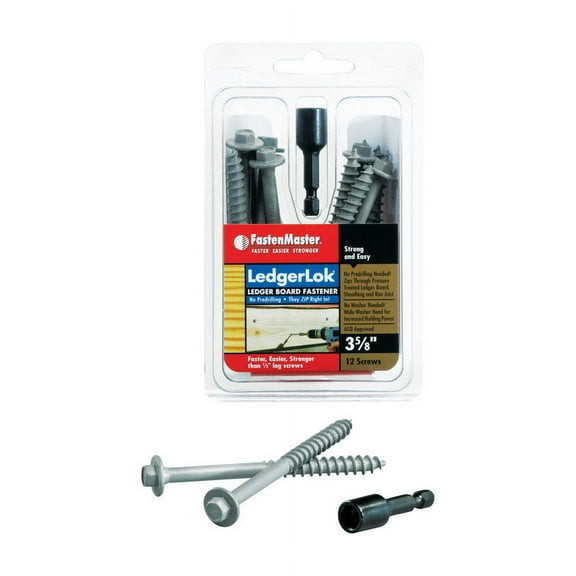 FastenMaster LedgerLok 3-5/8 in. L Hex Epoxy Wood Screws 12