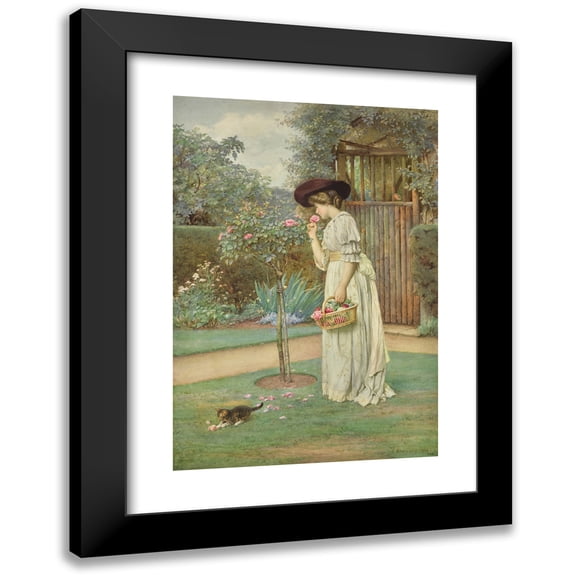 Charles Edward Wilson 11x14 Black Modern Framed Museum Art Print Titled - Roses in Bloom (1908)