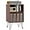 Brown, variant on CRXX Record Player Stand, Turntable Stand Holds up to 150 Albums, Mid-Century Vinyl Storage Cabinet Table with Metal Legs, Record Player Holder End Table for Bedroom Living Room, Brown
