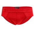 thumbnail image 2 of Calzoncillos triangulares transpirables para hombre, ropa interior de bolsa baja Red M, 2 of 8
