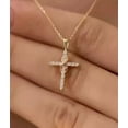 thumbnail image 3 of Om Jewels 1 Ct Cubic Zirconia Women Inifnity Cross Dainty Pendant 14K Yellow Gold Finish Free Chain, 3 of 3