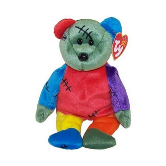 TY Beanie Baby - FRANKENTEDDY Bear (Red & Blue Feet) (8.5 inch)