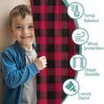thumbnail image 3 of Blackout Kids Curtains,Red Black Plaid Checkered Pattern Childrens Insulated Curtains Set Of 2,Bedroom Essentials,Toddler Room Decor 42"x54", 3 of 5