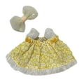 thumbnail image 2 of 2x vestido de muñeca de peluche, regalos de cumpleaños, modelo de accesorios, coordinación, haz tus propias muñecas, ropa para muñeca de niña, vestido Amarillo, 2 of 8