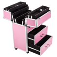 thumbnail image 4 of SalonMore Pro Rouleau d'Aluminium de Maquillage Cas Verrouillable Boîte de Train Cosmétique Chariot de Rangement, 4 of 7