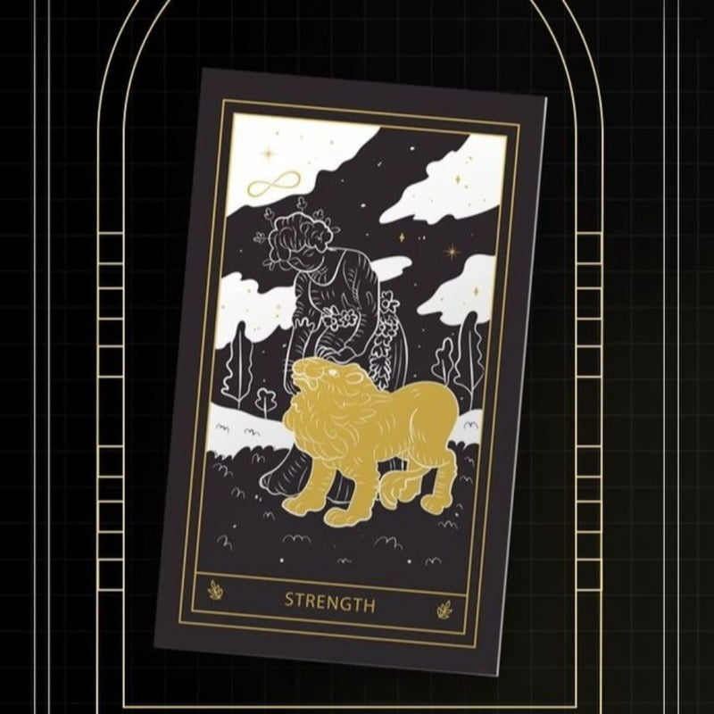 Double-embossed Cardstock 9*6cm The Moonlight Night Lenormand Oracle Deck - 44 Cards Gothic Fantasy Divination Cards