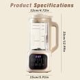 thumbnail image 6 of MDHAND 1.6L Nut Milk Maker, 48-Blade Plant-Based Milk Machine, 11 Functions, Cold Hot Blending, No Soaking, for Almond Soy Oat Milk, 6 of 8
