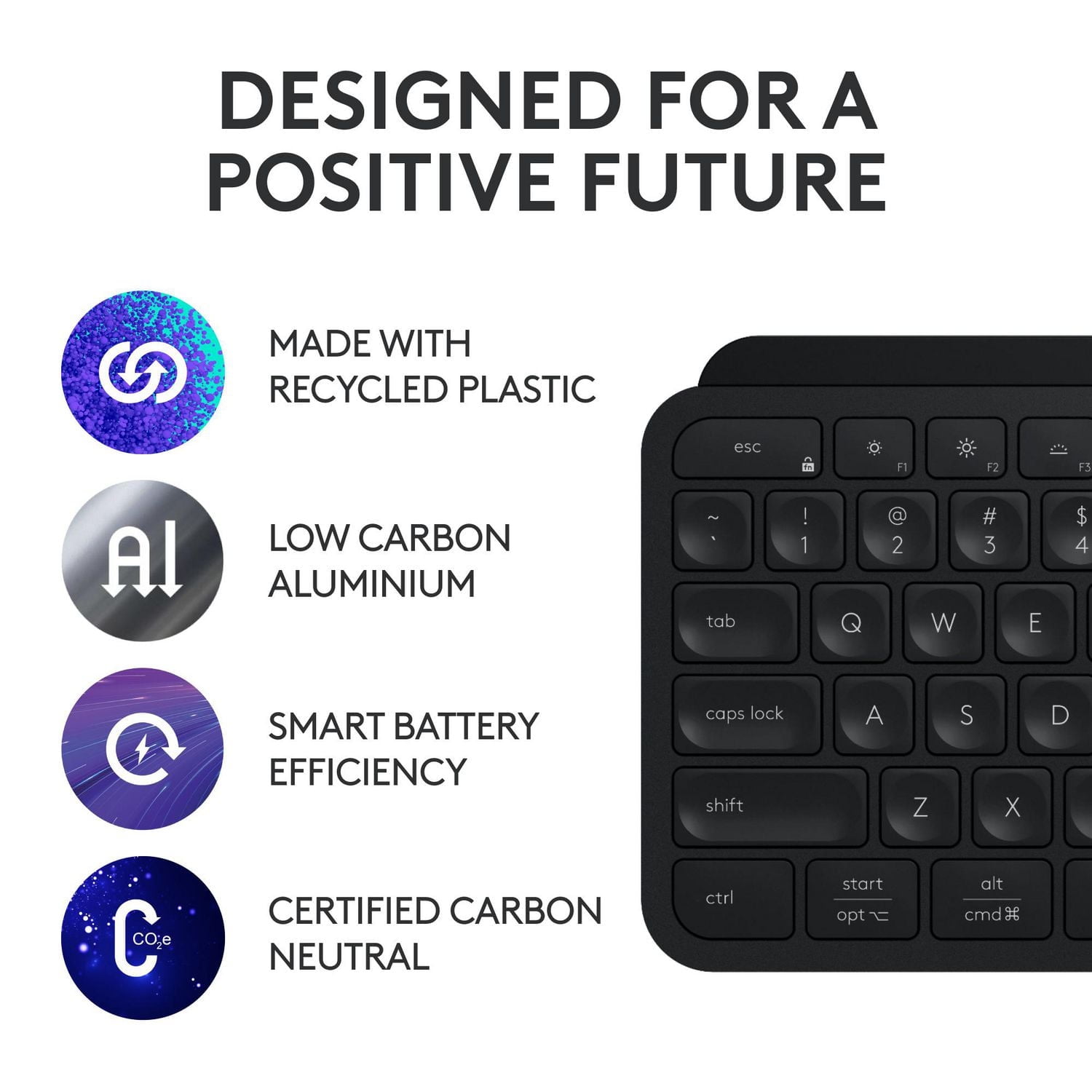 Logitech MX Keys S Wireless Keyboard, Low Profile, Fluid