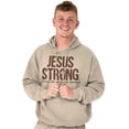 thumbnail image 3 of Jesus Strong Philippians 4:13 Bible Hoodie Sweatshirt Women Men Brisco Brands X, 3 of 6