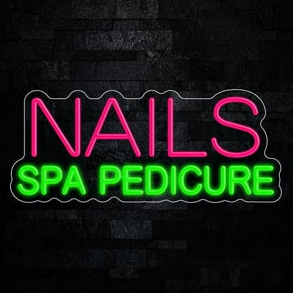 Nails Spa Pedicure LED Neon Sign 24"L x 10"H #32510