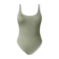 thumbnail image 5 of JIANJIA One Piece Swimsuit Women Summer Solid Color Spaghetti Strap Square Collar Push Up Sleeveless Training Athletic Sports Vintage Womens One-Piece Swimsuits Holiday Wear,Green,S, 5 of 5