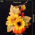 thumbnail image 3 of 1PC Artificial Pumpkin Ornament Fall Maple Leaf Sunflower Berry Set Decor Pumpkin Photography Table Centerpiece Props for Autumn Thanksgiving Home Table Decor, 3 of 8