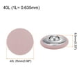 thumbnail image 2 of Uxcell 20pcs 40L Fabric Cloth Covered Button 25mm Metal Shank Round Sewing Buttons for Suits Dress Blouses, Pink, 2 of 5