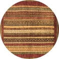 thumbnail image 1 of Ahgly Company Indoor Round Abstract Brown Modern Area Rugs, 8' Round, 1 of 4