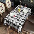 thumbnail image 6 of White Bigfoot and Tree Pattern Rectangle Tablecloth 60"x102",Waterproof Polyester Rectangle Table Cloth, Wipeable Spillproof Polyester Tablecloth for Dining, Camping, Indoor and Outdoor, 6 of 6
