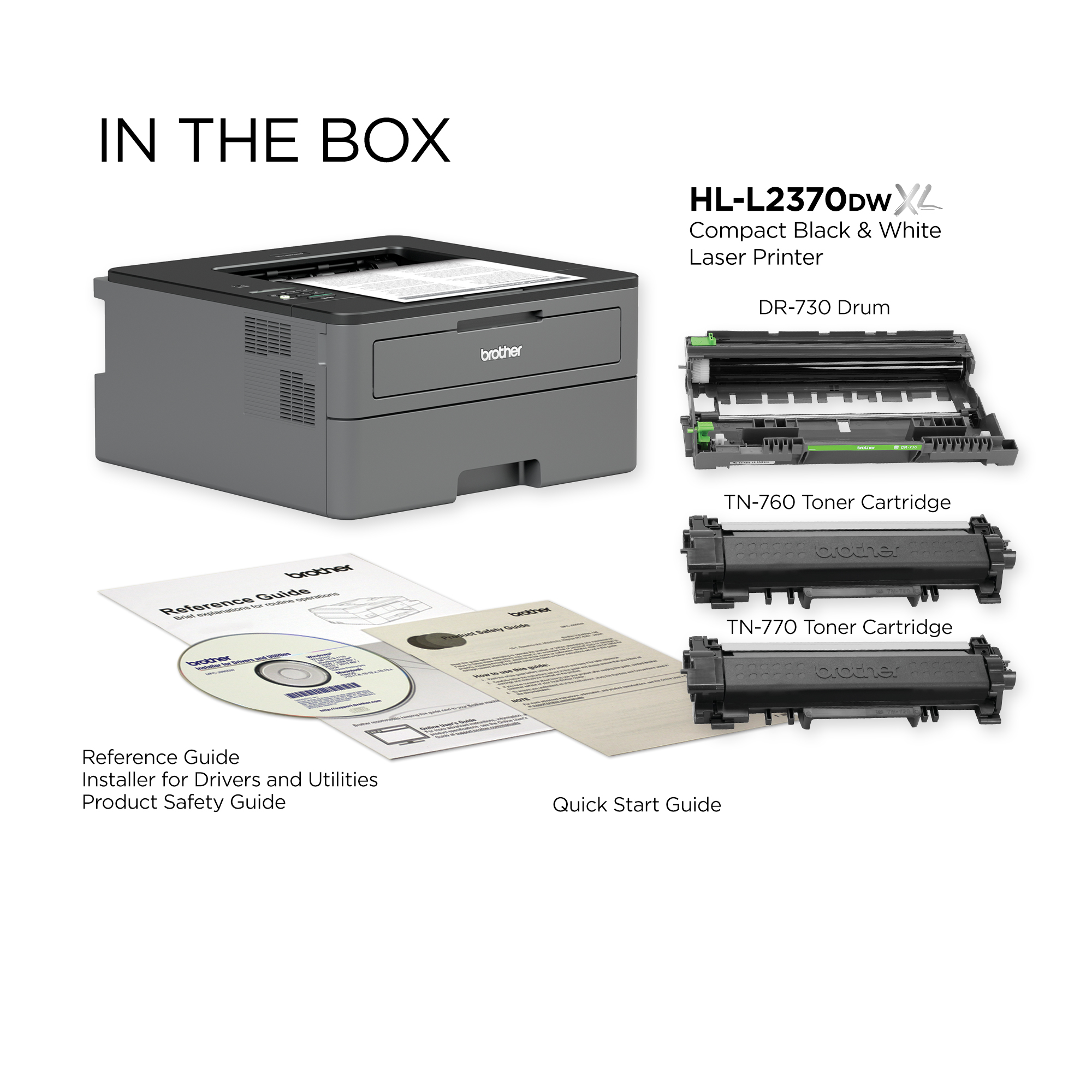 Brother HLL2370DW XL Extended Print Monochrome Laser Printer, up to 2 Years of Toner In-Box - image 3 of 9