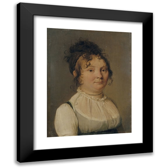 Louis Léopold Boilly 12x14 Black Modern Framed Museum Art Print Titled - Portrait of Madame Corsse (1805)