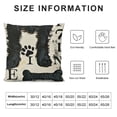 thumbnail image 5 of Qinduosi Nice Animal Pet Dog Lover Gift Newspaper Texture Funny Dog Rules Throw Pillow Case Cushion Cover Square  White, 5 of 5