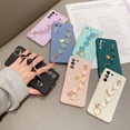thumbnail image 3 of Cute Pretty Galaxy S22 Ultra Case Cover for Women & Girls with Love-Heart Strap Bracelet Chain Soft Flexible TPU Bumper Protective Phone Cases for Samsung Galaxy S22 Ultra 5G 6.8"-Purple, 3 of 7