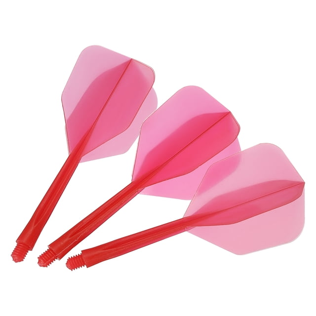Unique Bargains Arbre de Fléchettes Intégré et Volants, Lot de 15 Fléchettes en Plastique à 2 Fils de Bave, Rouge