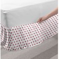 thumbnail image 2 of Diamonds Bed Skirt, Dotted Rhombus Patterned Backdrop with Traditionally Cut Stones Composition, Elastic Bedskirt Dust Ruffle Wrap Around for Bedding Decor, 4 Sizes, Blue Grey Ruby, by Ambesonne, 2 of 2