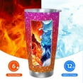 thumbnail image 6 of Vsdgher Rainbow Glitter 20 Oz Stainless Steel Vacuum Insulated, Travel Mug Coffee Cup for Home, Office, Outdoor Works Great for Ice Drinks and Hot Beverage -Straw Three-piece Set, 6 of 8