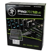 Mackie ProFX12v3 12-Channel Effects Mixer w/USB+Headphones+Cables ProFX12 v3