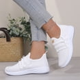 thumbnail image 4 of HTHLVMD Lightweight Mesh Sneakers, Comfortable Walking Shoes, Comfortable Tennis Running Shoes for Women Lightweight and Slip On Sneakers Casual Women's Walking Shoes, White 7.5, 4 of 5
