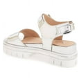 thumbnail image 4 of Shellys London Dita Silver Lugged Platform Two Strap Metallic Retro Sandals (Silver, 41), 4 of 4