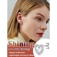 thumbnail image 4 of Pendientes de botón Silvora Corazón Inicial Plata Esterlina Letra M, 4 of 8