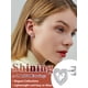 thumbnail image 4 of Pendientes de botón Silvora Corazón Inicial Plata Esterlina Letra M, 4 of 8