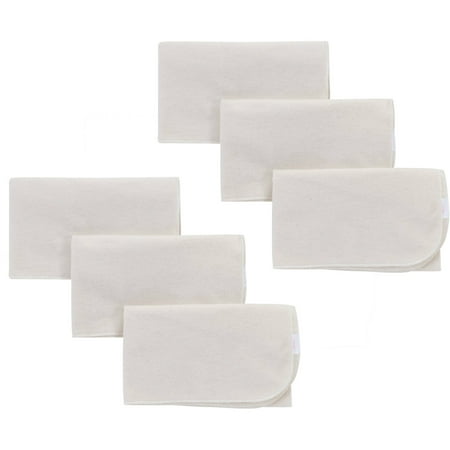 NuAngel Natural Cotton Flat Diaper, 6 Count