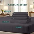 thumbnail image 2 of Beddora Lightweight Microfiber Sheet Set – Soft, Breathable, Quick-Dry & Wrinkle-Resistant – Includes Flat Sheet, Fitted Sheet & Pillowcases – Twin – Forged Iron, 2 of 6