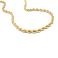 thumbnail image 2 of 14k Yellow Gold Plated Over 925 Sterling Silver Rope Chain Mens Necklace 6.5mm, 2 of 5