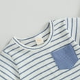 thumbnail image 5 of Bagilaanoe 2pcs Newborn Baby Boy Girl Shorts Set Short Sleeve Stripe Print T Shirt Tops + Shorts 6M 12M 18M 24M Infant Casual Summer Clothes, 5 of 8