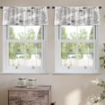 thumbnail image 2 of LALILO Kitchen Curtain Valance Floral Fish Doodle Boho Rod Pocket Window Curtain 52"x 18" Set of 2, 2 of 5