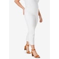 thumbnail image 5 of Jessica London Women's Plus Size Curved Hem Crop Stretch Jeans Capri Pants, 5 of 6