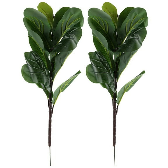 2024 TOP! Artificial Plants Fiddle Leaf Fig Faux Ficus Lyrata Tree Fake Green Bushes Greenery for Garden Porch Window Box Decor