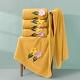 thumbnail image 7 of Xuniizn Bath Towel and Wash Cloths Set: 1* Cartoon Flower Bath Towel 70x140Cm, 100%Polyester, Highly Absorbent & Fade Resistant, 7 of 7
