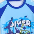 thumbnail image 5 of LRen Toddler Boy Swimsuit Boys Swim Set 2 Piece Short Sleeve Boys Swimming Shirt Trunks Rash Guard Bathing Suits, 5 of 9