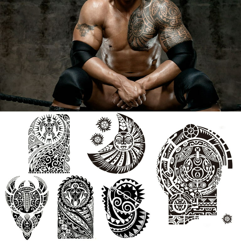 tribal tattoos for men chest and arm